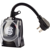 NSI TORK® 602B 24 Hour Plug-In Timer Two Grounded Outlets, 125V, Outdoor, 30 Minute Tabs
