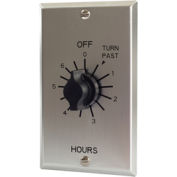 NSI TORK® C506H 6 Hour Spring Wound Twist Timer, 125-277V, SPDT, Metal Wallplate