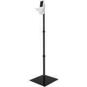 FeverWarn Temperature Screening Pole Floor Stand, Freestanding Pedestal Mount, Adj Height, Black
