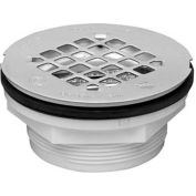 Oatey 42075 2" 101 PNC Series PVC No-Calk Shower Drain w/ Plastic Strainer - Pkg Qty 12
