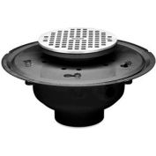 Oatey 72126 6" PVC réglable Commercial Drain avec 6" grille en laiton