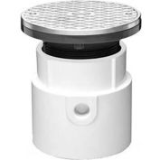 Oatey 74198 4" PVC tuyau Base généraliste réglable bouchon de vidange avec 6" chromé pour & tour de Ring