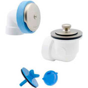 Dearborn Brass P7544 Schedule 40 Uni-Lift Dblue Full Kit Bath Waste PVC Chr Finish Trim & Test Plug - Pkg Qty 10
