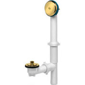 Dearborn Brass P8227BG Plastic Tubular Uni-Lift Bath Waste Full Kit Wht Stp Chr Finish Zinc Drain - Pkg Qty 10
