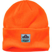 Ergodyne® N-Ferno® 6806 Rib Knit Beanie Hat, Cuffed, Orange