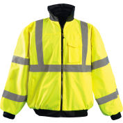 OccuNomix Hi-Vis Value Bomber Jacket, Class 3, Hi-Vis Yellow, 2XL, LUX-ETJBJ-Y2X