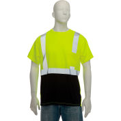 OccuNomix Classe 2 Classic Black Bottom T-shirt avec Pocket Yellow, 2XL, LUX-SSETPBK-Y2X