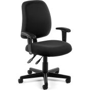 BCI Posture série spéciale chaise pivotante avec armes, tissu, milieu dos, noir