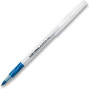 Bic® Ultra Round Stic Grip Ballpoint Stick Pen, Medium, Purple Ink, Dozen