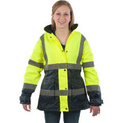 Utility Pro™ Hi-Vis Ladies Parka Jacket, Class 2, M, Yellow/Black