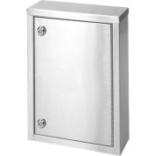 Omnimed® Stainless Narcotic Cabinet, Single Door, Ambi-Top, 2 Adj. Shelves, 11"W x 4"D x 15"H