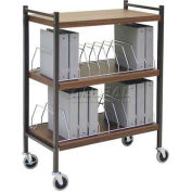 Omnimed® Standard Vertical Open Chart Rack, 20 Binder Capacity, Woodgrain