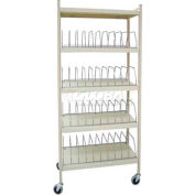 Omnimed® Standard Vertical Open Chart Rack, 40 Binder Capacity, Beige