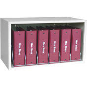 Omnimed® Cubbie File Storage Rack, 6 Binder Capacity, Light Gray