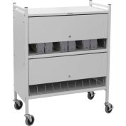 Omnimed® Standard Vertical Cabinet Chart Rack with Locking Panel, 20 Binder Capacity, Beige