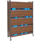 Omnimed® grand tableau armoire verticale Rack avec verrouillage panneau, capacité 60 Binder, Beige