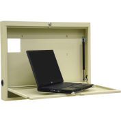Omnimed® platine portable mur bureau, serrure à clé, gris clair