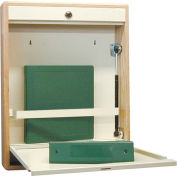 Omnimed® élite demi-taille armature en bois mur bureau, serrure d’individu proche, clé, Beige/chêne