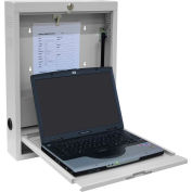 Omnimed® Laptop Wall Desk, Key Lock, Light Gray