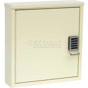 Omnimed® Patient E-Lock Security Wall Cabinet, 1 Adj. Shelf, 16"W x 4"D x 16-3/4"H, Beige