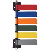 Omnimed® 291708 6-Flag Room ID System, 4"L Aluminum Flags, Assorted Colors, 1/PK