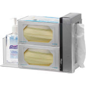 Omnimed® Infection Prevention Station, Wall Mountable, 14"W x 9"D x 9"H, Clear