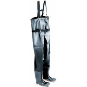 OnGuard hommes, 35" poitrine échassier noir orteil en acier/acier semelle intercalaire, PVC, taille 6