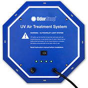 OdorStop UV Air Treatment System w/ Airflow Sensor & 12" Bulbs, 3500 Sq. Ft., ABS Plastic, 120V, 24W