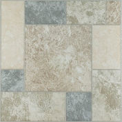 Achim Tivoli Self Adhesive Vinyl Floor Tile 12" x 12", Marble Blocks, 45 Pack