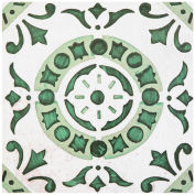Achim Retro Self Adhesive Vinyl Floor Tile 12" x 12", Green Medallion, 20 Pack