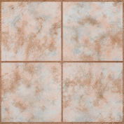 Achim Portfolio Self Adhesive Vinyl Floor Tile 12" x 12", Rustic Clay Square, 9 Pack