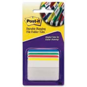 Post-it® suspension Durable fichier dossier onglets, 2" angle bordées, couleurs primaires, 24 Tabs/Pack