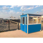 Guardian Booth; 6'x6' Guard Booth, Blue - Deluxe Model, Pre-Assembled