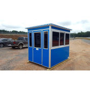 Guardian Booth; 6'x6' Guard Booth, Blue - Economy Model, Pre-Assembled