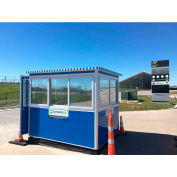 Guardian Booth; 6'x8' Guard Booth, Blue - Economy Model, Pre-Assembled