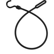 The Better Bungee™ BBC30NBK 30" Loop Bungee Cord with Nylon End - Black - Pkg Qty 12