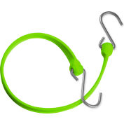 The Better Bungee™ BBS18GSG 18" Bungee Strap with Galvanized Triangle S Hook - Safety Green - Pkg Qty 12