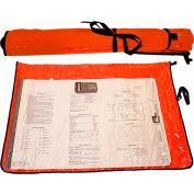 Outpak Washout Blueprint Plan Bag, Orange, 10 sacs/boîte, qté par paquet : 10