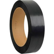 Cerclage industriel™ global en polyester, 5/8"L x 4000'L x 0,035 » d’épaisseur, Noir