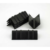 Pac Strapping Plastic Strap Guard Corner Protectors w/ Points, 2"L x 5-1/4"W, Black, Pack of 200