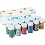 Assortiment de paillettes Pacon Spectra®, 3/4 oz, 6 couleurs, 12 pots/bouteilles