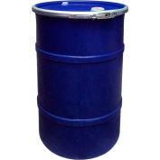 US Roto Molding 55 Gallon Plastic Drum SS-OH-55 - Open Head with Bung Cover - Lever Lock - Navy Blue