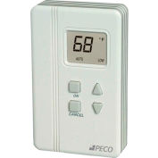 PECO Trane Compatible Zone Sensor SDP155-008 Digital Display, Temp Adjust, On, Cancel, Comm Jack