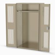 Penco® Patriot Fully Framed TA-50 Locker W/Perforated Door,Expanded Side 36x24x78,Gr,All-Welded