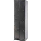 Penco® 4 Door Hanging Garment Locker, Cam Lock, 23-15/16"Wx21-7/16"Dx80-13/16"H, Silver