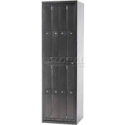 Penco® 8 Door Hanging Garment Locker, Combo Lock, 23-15/16"Wx21-7/16"Dx80-13/16"H, Silver