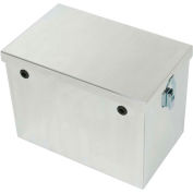 Tow-Rax SP14B 14" Aluminum Battery Box, Machine Finish 9" H x 11" W x 14" D