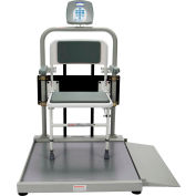 Health o Meter® 2500CKL Digital Wheelchair Ramp Scale with Fold Away Seat, 1000 lb x 0,2 lb
