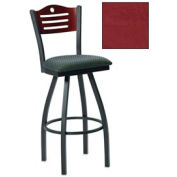 Slat-dos pivotant tabouret acajou 3 17-1/2" W X 17 « D X 42 » H - Bourgogne, qté par paquet : 2