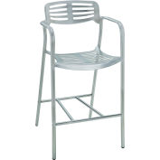 Premier Hospitality Furniture Aero Outdoor Aluminum Bar Height Chair With Arms